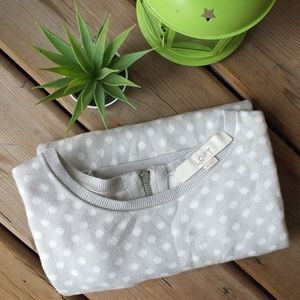 LOFT 3/4 Zip Up Knit Top Size XS